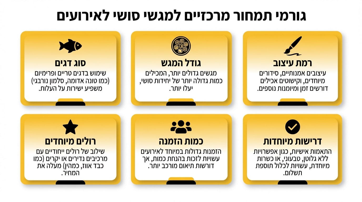 מגשי סושי צבעוניים לאירוע משפחתי