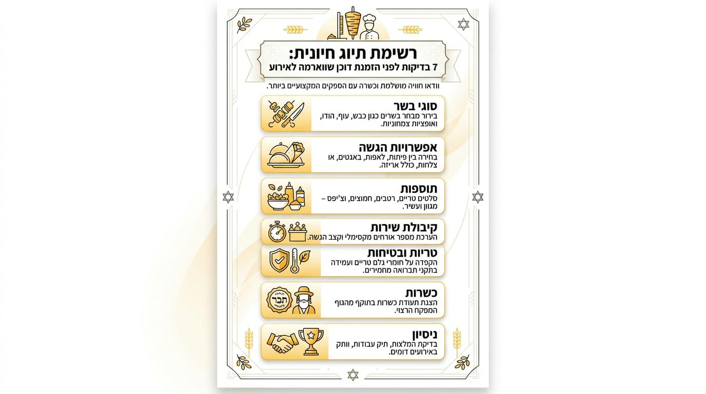 השוואה בין שווארמה כבש ושווארמה הודו נקבה לאירועים