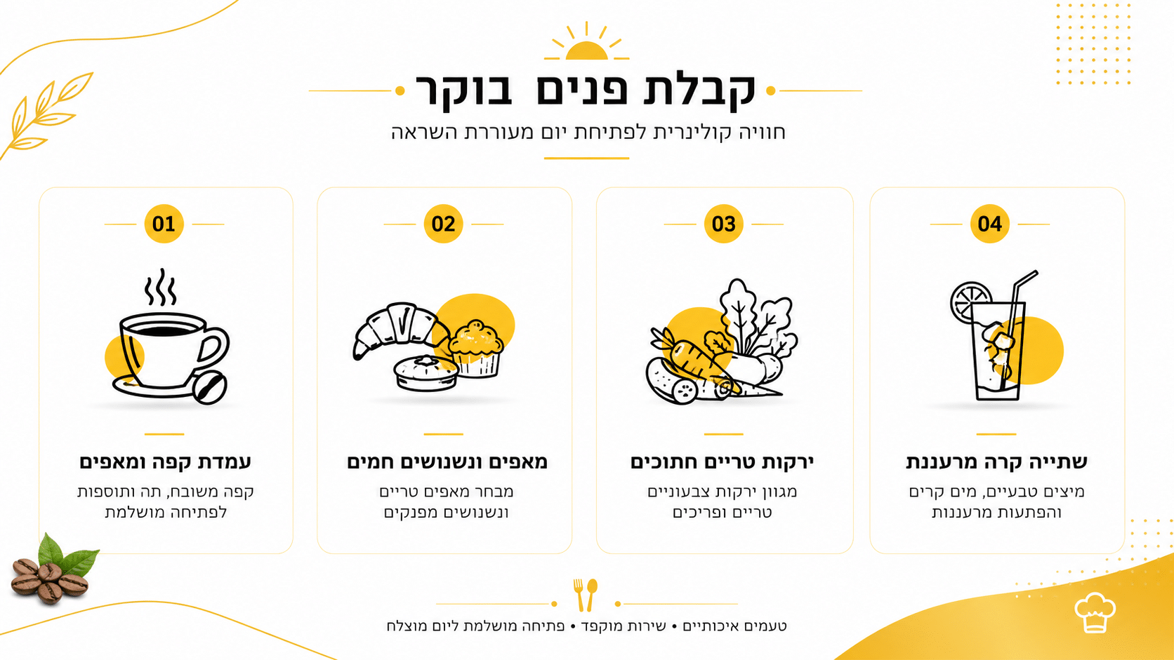 מגשי אירוח פרוסים לעמדת כנס